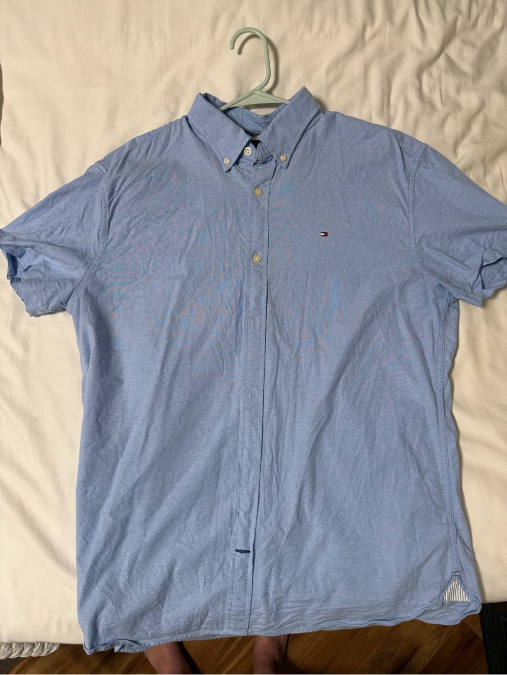 Tommy Hilfiger Sky Blue Short Sleeve Button-Down Shirt
